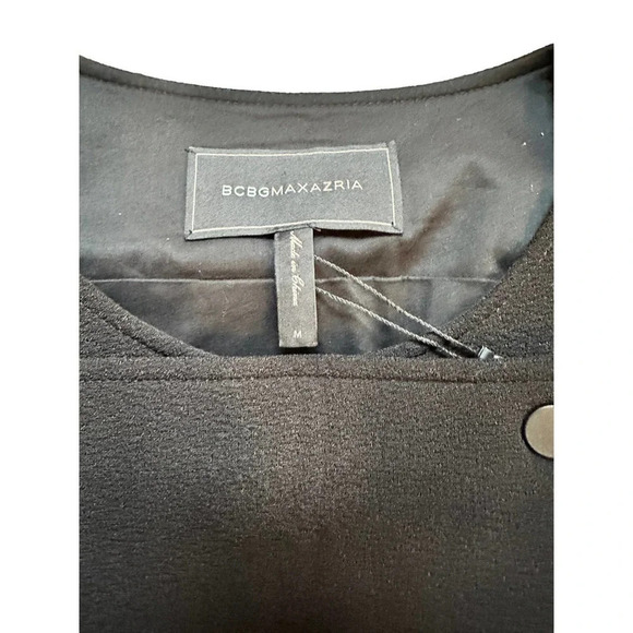 Bcbgmaxazria Jaymes Peplum Blazer Moto Jacket Black - Picture 6 of 7